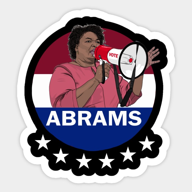 Abrams Vote 2020 Sticker by LOVILOVI